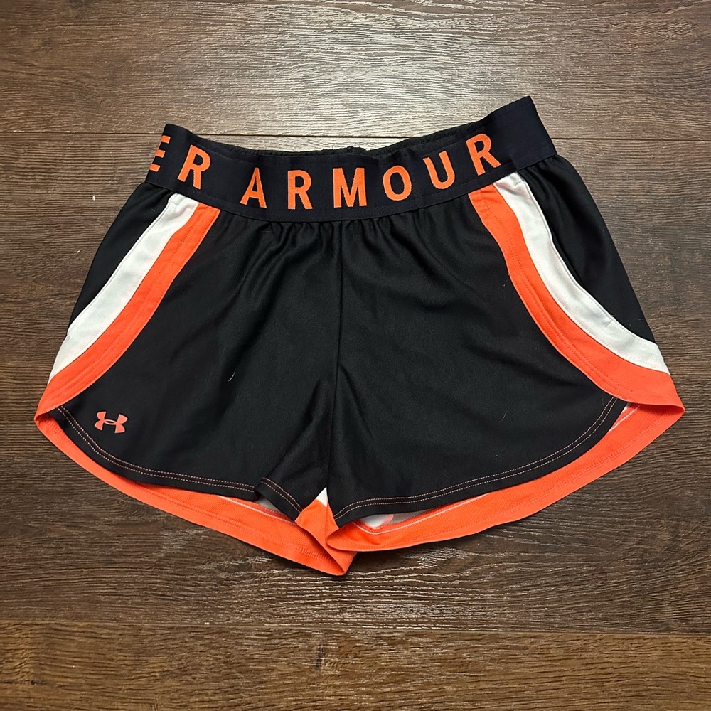Under Armour Black and Pink Athletic Shorts